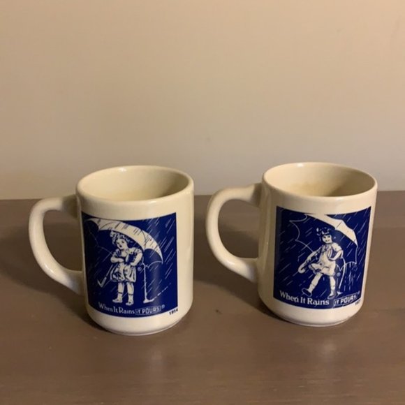Vintage Morton Salt Ceramic Logo Mugs (2 Pcs.) - Picture 2 of 8